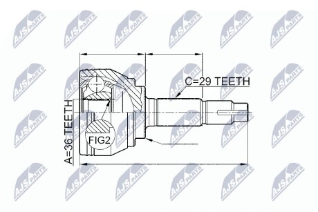 ШАРНИР РАВНЫХ УГЛОВЫХ СКОРОСТЕЙ NTY NPZ-NS-078