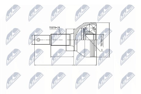 ШРКШ зовн. 29x35x56mm Nissan Qashqai 1.5DCI-2.0 07- NTY NPZ-NS-084