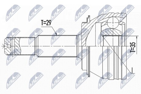 ШАРНИР РАВНЫХ УГЛОВЫХ СКОРОСТЕЙ NTY NPZ-NS-096