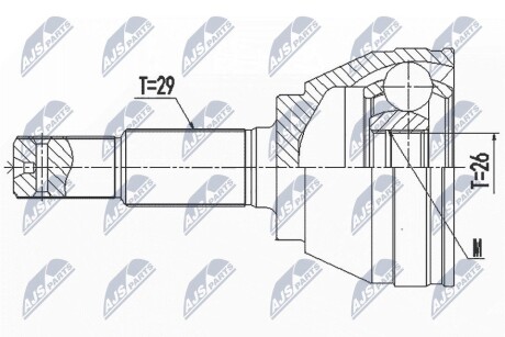 ШАРНИР РАВНЫХ УГЛОВЫХ СКОРОСТЕЙ NTY NPZ-NS-097