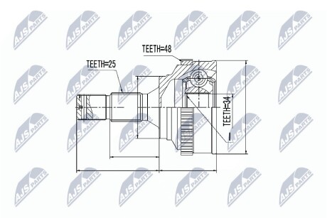 ШАРНИР РАВНЫХ УГЛОВЫХ СКОРОСТЕЙ NTY NPZ-PE-018