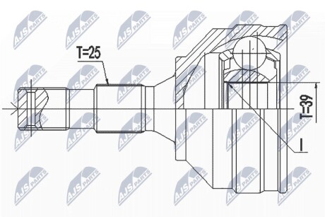 ШАРНИР РАВНЫХ УГЛОВЫХ СКОРОСТЕЙ NTY NPZ-PE-029