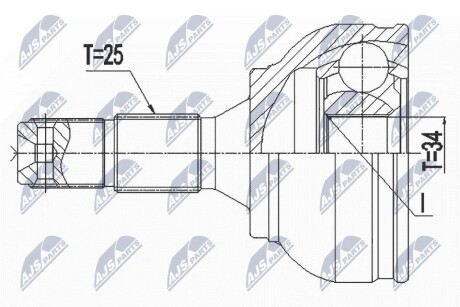 ШАРНИР РАВНЫХ УГЛОВЫХ СКОРОСТЕЙ NTY NPZ-PE-034