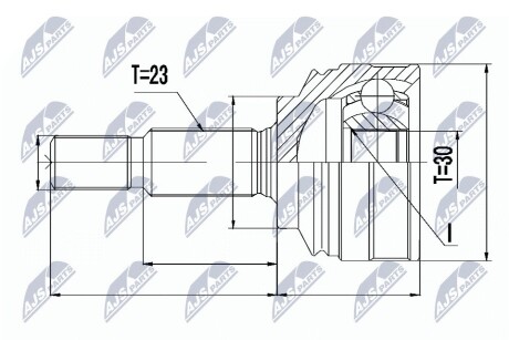 ШАРНИР РАВНЫХ УГЛОВЫХ СКОРОСТЕЙ NTY NPZ-RE-053