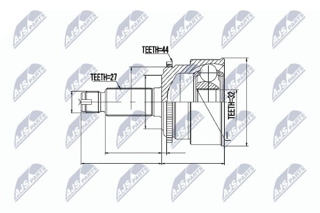 ШАРНИР РАВНЫХ УГЛОВЫХ СКОРОСТЕЙ NTY NPZ-SB-010