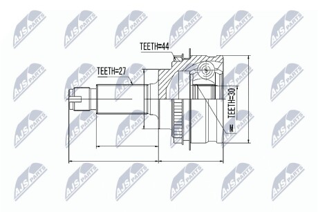 ШАРНИР РАВНЫХ УГЛОВЫХ СКОРОСТЕЙ NTY NPZ-SB-013