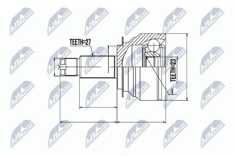 ШАРНИР РАВНЫХ УГЛОВЫХ СКОРОСТЕЙ NTY NPZ-SB-020