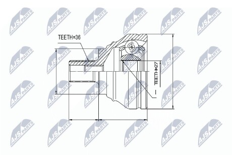 ШАРНИР РАВНЫХ УГЛОВЫХ СКОРОСТЕЙ NTY NPZ-SK-009