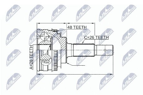 ШАРНИР РАВНЫХ УГЛОВЫХ СКОРОСТЕЙ NTY NPZ-TY-003