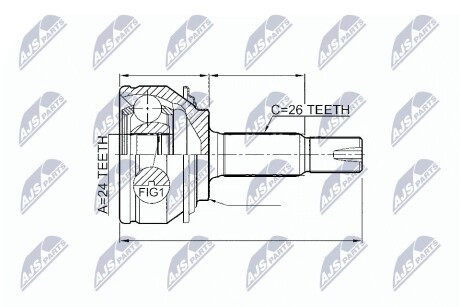 ШАРНИР РАВНЫХ УГЛОВЫХ СКОРОСТЕЙ NTY NPZ-TY-065