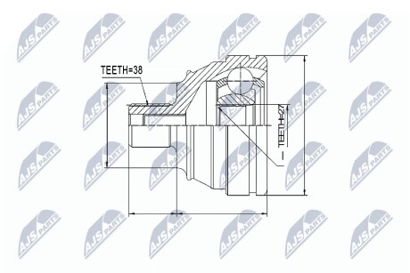 ШАРНИР РАВНЫХ УГЛОВЫХ СКОРОСТЕЙ NTY NPZ-VW-009