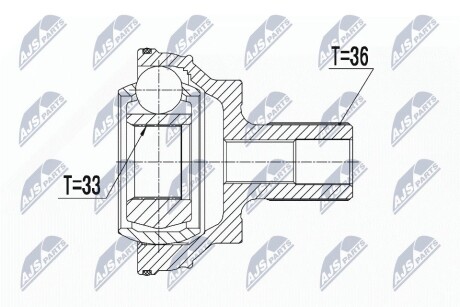 ШАРНИР РАВНЫХ УГЛОВЫХ СКОРОСТЕЙ NTY NPZ-VW-043