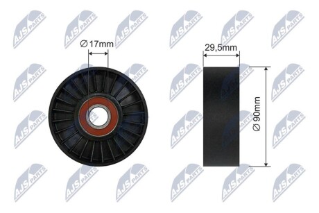 РОЛИК РУЧЕЙКОВОГО РЕМНЯ NTY RNK-CH-009A
