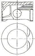 Поршень з кільцями OPEL 82.1 X18XE NURAL 87-307707-10