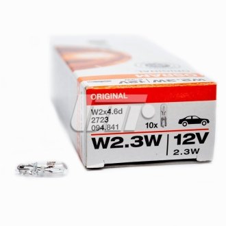 Автолампа Original W2,3W W2x4,6d 2 W прозрачная OSRAM 2723