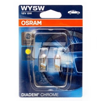 ЛАМПА WY5W 12V 5,20 W W2.1x9.5d BLI2 DIADEM Chrome OSRAM 2827DC-02b