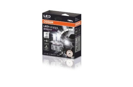 Комплект автоламп LED H4/H19 12V 15/15W 6000K P43T OSRAM 64193DWBRT-2HFB