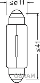 ЛАМПА 24V 5W SV8.5-8 FS STANDARD (41 мм) OSRAM 6424