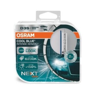 Автолампа D3S 42V 35W P32d-5 2шт XENARC COOL BLUE INTENSE (Next Gen) +150% OSRAM 66340CBNHCB