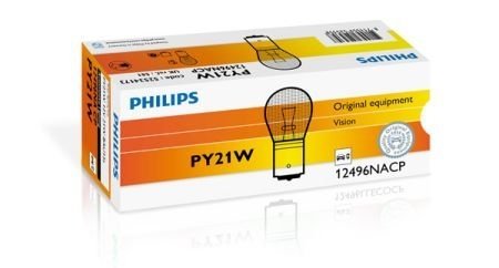 Лампа накаливания, "PY21W" 12В 21Вт PHILIPS 52534173