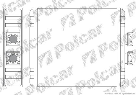 Радіатор обігріву POLCAR 1322N8-1