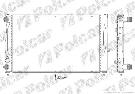 Радіатор охолодження POLCAR 13240802