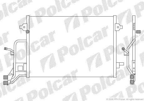 Радіатор кондиціонера POLCAR 1324K8C1 (фото 1)