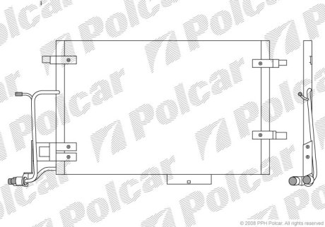 Радіатор кондиціонера Audi A6 2.5TDI 97-05 POLCAR 1326K8C4S