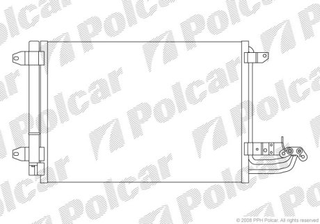 Радиатор кондиционера valeo POLCAR 1331K81X