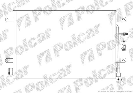 Радіатор кондиціонера POLCAR 1335K8C1 (фото 1)