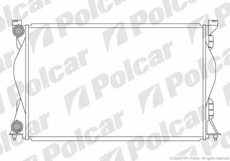 Основной радиатор (MT) AUDI A6 2.0/2.0D 07.04-08.11 POLCAR 133808-5