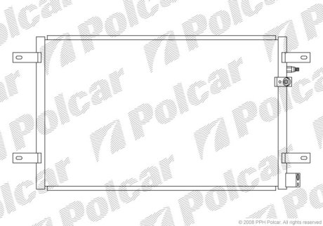 Радіатор кондиціонера Audi A4A6 04- POLCAR 1338K8C1 (фото 1)