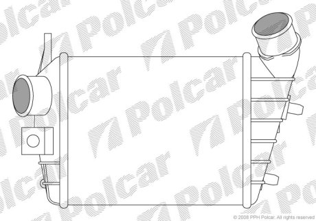 Радіатор повітря (Інтеркулер) POLCAR 1408J8-1