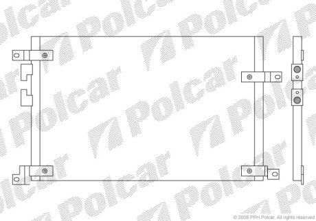 Радіатор кондиціонера POLCAR 1408K8C1 (фото 1)