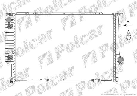 Радіатор охолодження POLCAR 201508-8