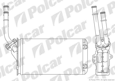 Радіатор обігріву POLCAR 2304N8-1