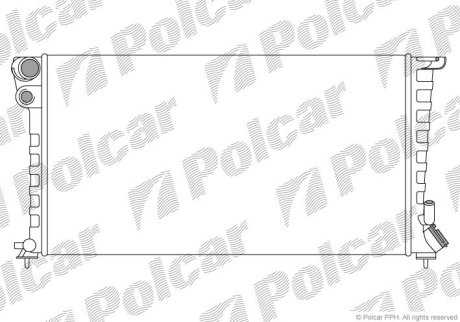 Радіатор охолодження Citroen Berlingo 1.5D-2.0D 04.93-12.15 POLCAR 232608B4