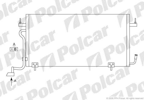 Радіатор кондиціонера Citroen Berlingo/Peugeot Partner 98- POLCAR 2326K8C3 (фото 1)