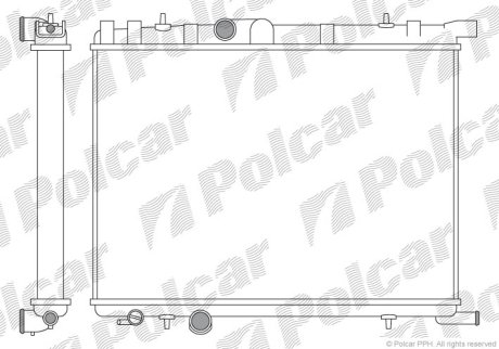 Радіатор охолодження POLCAR 232808A2