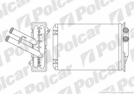 Радіатор обігріву POLCAR 2427N8-1 (фото 1)