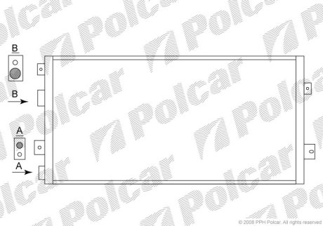 Радіатор кондиціонера POLCAR 2430K8C1 (фото 1)