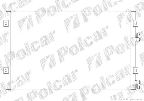 Радіатор кондиціонера POLCAR 2450K8C4 (фото 1)