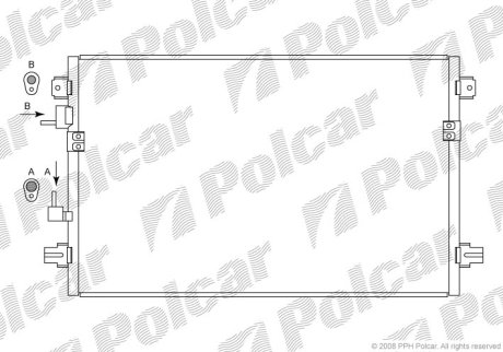 Радіатор кондиціонера POLCAR 2460K8C1