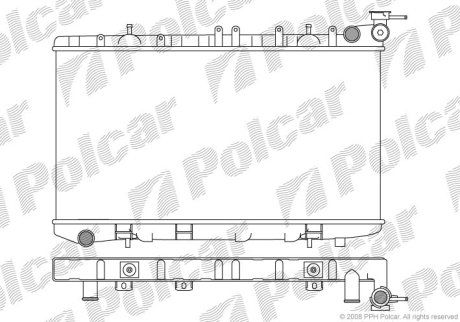 Радіатор охолодження POLCAR 2728081K