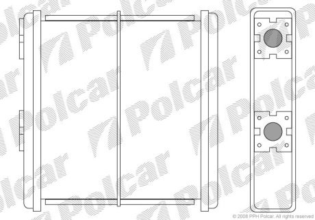 Радіатор обігріву POLCAR 2728N8A1