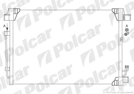 Радіатор кондиціонера POLCAR 2749K8C1