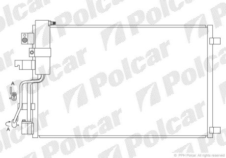 Радіатор кондиціонера POLCAR 2759K83K (фото 1)