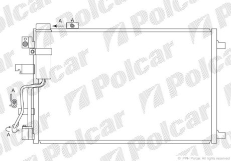 Радіатор кондиціонера POLCAR 2759K8C3S