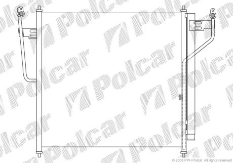 Радіатор кондиціонера POLCAR 2782K8C1 (фото 1)