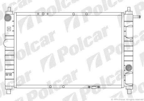 Радiатор охолодження (MT) Daewoo Matiz 0.8 2001-> POLCAR 290208-A (фото 1)